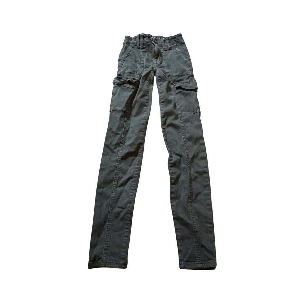 American Eagle Next Level Stretch Skinny Cargo Pants Olive Green Women 000 Reg